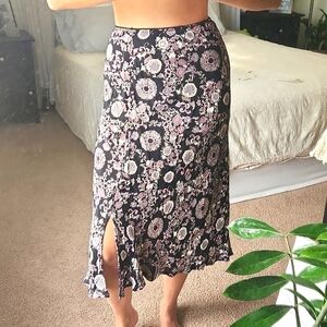 Midi Floral Paisley Skirt